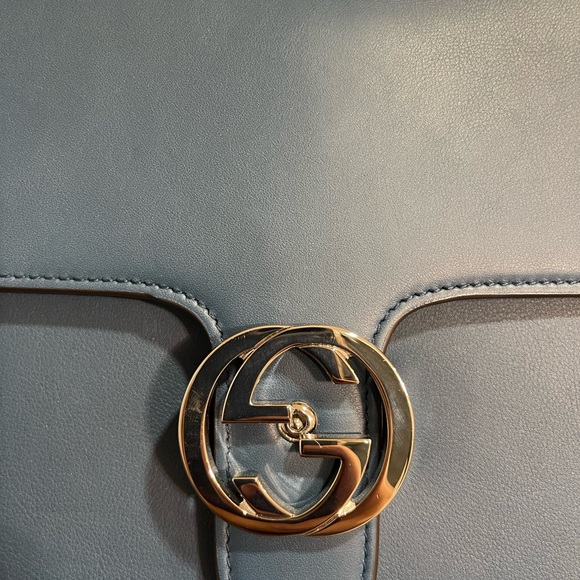 Gucci Dusty Avio Shoulder Bag with Chain - Picture 11 of 14